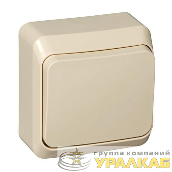 Выключатель 1-кл. ОП Этюд 10А IP20 крем. SE BA10-001K