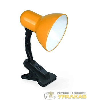 Светильник настольный под лампу СНП-01О на прищепке 40Вт E27 оранж. (мягкая упак.) IN HOME 