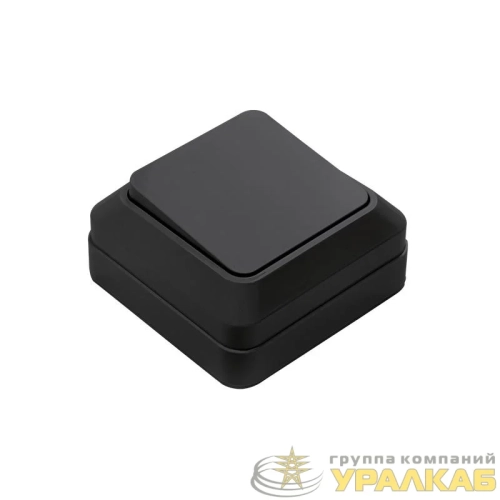 Выключатель 1-кл. BOLLETO накладной 7021B черн. IN HOME 