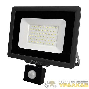 Прожектор светодиодный PFL-C3 SENSOR 50Вт 6500К IP65 ДО закален. прозр. стекло датчик движения инфракрасный Pro JazzWay 