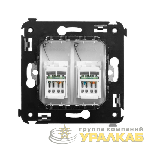 Розетка компьютерная 2-м СП Avanti "Белое облако" RJ45 кат.5E DKC 4400464 детальная картинка