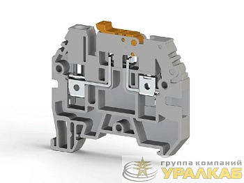 Клеммник с держ. предохр. (5х20 5х25) на DIN-рейку 6кв.мм сер. ASK 2S Klemsan 351109