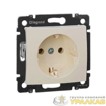 Розетка 1-м СП Valena 16А IP20 с заземл. на винтах механизм сл. кость IEK 774320