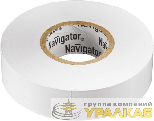 Изолента ПВХ 19мм (рул.20м) бел. NIT-A19-20/WH Navigator 71109