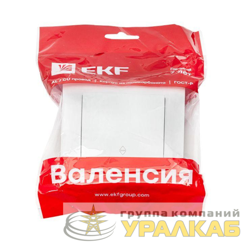 Переключатель проходной 1-кл. СП Валенсия 10А IP20 бел. PROxima EKF EWV10-025-10 детальная картинка