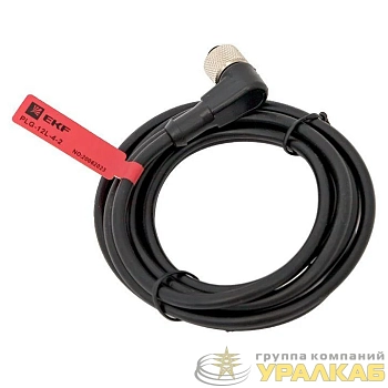 Кабель-разъем М12 4-PIN угловой EKF PLG-12L-4-2