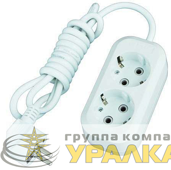 Удлинитель 2х5м с заземл. 13А IP20 Е-302 ПВС 3х1 АБС-пластик UNIVersal 9631974