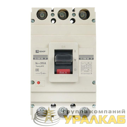 Выключатель автоматический 3п 400/315А 42кА ВА-99М PROxima EKF mccb99-400-315m детальная картинка
