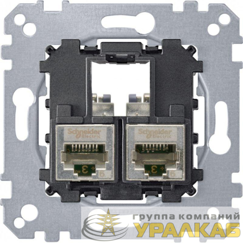 Розетка компьютерная 2-м СП Merten RJ45 кат.5 STP механизм SchE MTN4575-0012 детальная картинка