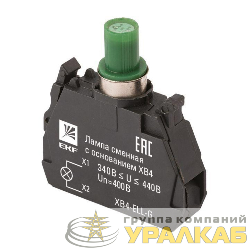 Лампа сменная с основанием XB4 зел. 400В PROxima EKF XB4-ELL-G детальная картинка