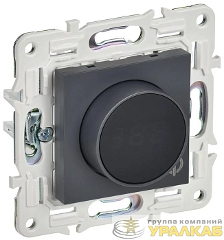 Термостат электронный SKANDY SK-T01T с индикацией титан IEK SK-RT11-K48