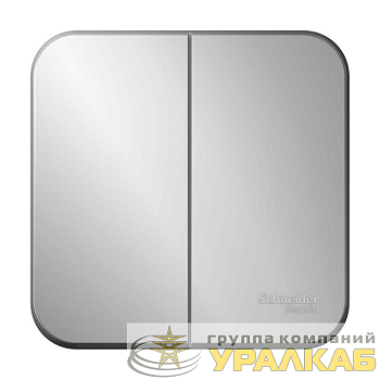 Выключатель 2-кл. ОП Blanca 10А IP20 (сх. 5) 250В с изолир. пластиной алюм. SE BLNVA105013