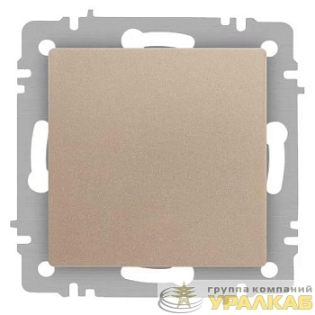 Кнопка Accent 6-109-04 10А-250В IP20 СУ шампань Intro 