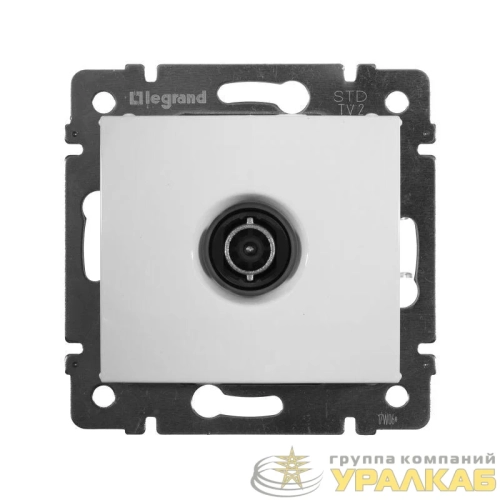 Розетка телевизионная оконечная TV СП Valena 10дБ 2400МГц механизм бел. Leg 