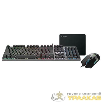 Комплект клавиатура и мышь GXZ770 проводной игровой 1200-3600dpi + коврик Intro Б0060193