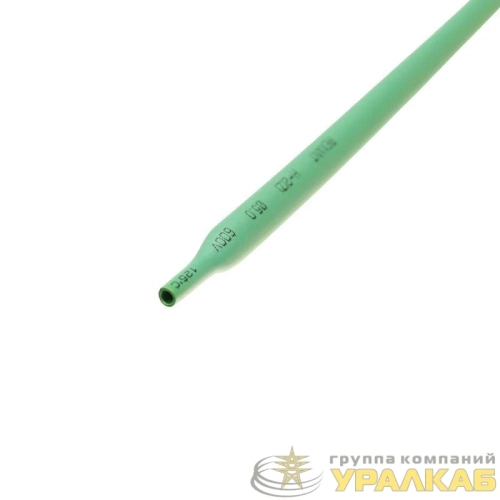 Трубка термоусадочная ТУТ нг 5.0/2.5 зел. 1м Rexant 