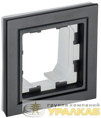 Рамка 1-м IP44 BRITE РУ-1-БрЧ-44 черн. IEK BR-M12-44-K02 детальная картинка