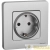 Розетка 1-м СП Inspiria 16А IP20 250В 2P+E немецк. стандарт механизм алюм. IEK 673722 детальная картинка