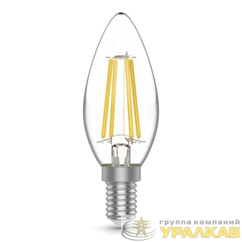 Лампа светодиодная филаментная Basic Filament 5Вт Свеча 4000К E14 600лм GAUSS 