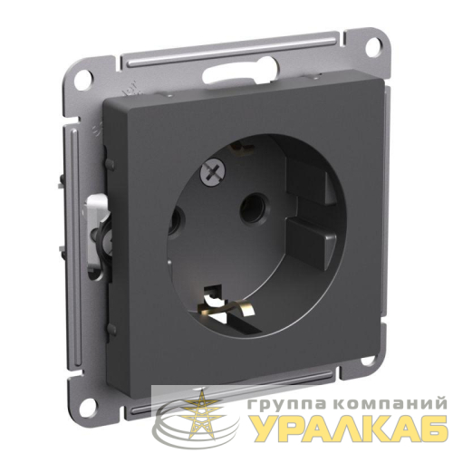 Розетка AtlasDesign 16А с заземл. механизм базальт SE 