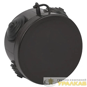 Коробка распаячная ОП 65х40мм с гермовводами 4 входа IP54 черн. KOR-65-40-4g-B Эра 