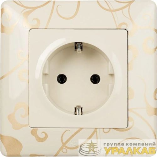 Розетка 1-м СП Valena Life 16А IP2X 250В 2P+E безвинтов. клеммы с лицев. панелью механизм сл. кость Leg 753521 детальная картинка