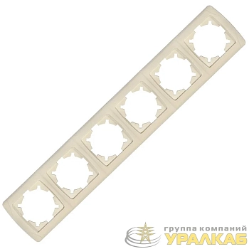 Рамка 6-м Маргарита горизонт. сл.кость (ivory) UNIversal 