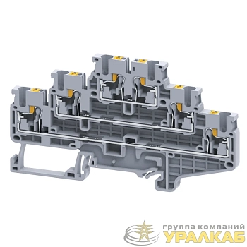 Клемма 3х-ярусная push-in OptiClip CP3L-2.5-3L-I сер. КЭАЗ 331867