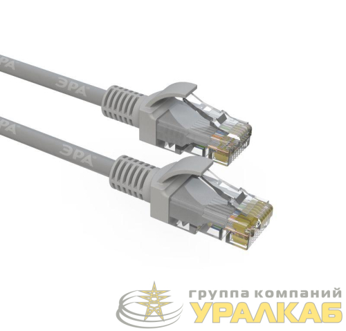 Патч корд U/UTP кат.5e PC-2U-A 2м сер. Simple Эра Б0051372 детальная картинка