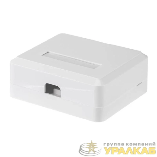 Корпус настенной розетки под 2 модуля Keystone Jack бел. Rexant 