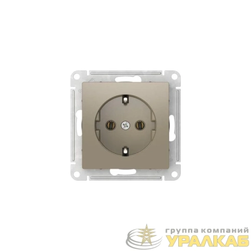 Розетка AtlasDesign 16А с заземл. быстрозажим. клем. механизм шампань SE 
