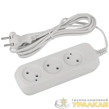 Удлинитель 3х3м без заземл. ШВВП 2х0.75 UDL-6-330 Greenline Эра 