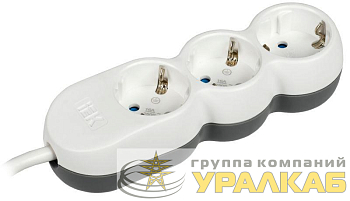 Удлинитель 3х3м с заземл. 16А IP20 Uno У03 2P+PE 250В 3х1.5 IEK WYP53-16-03-03-Z