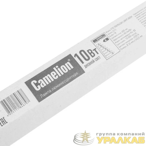 Лампа люминесцентная FT8-10W/54 10Вт T8 6500К G13 Camelion 