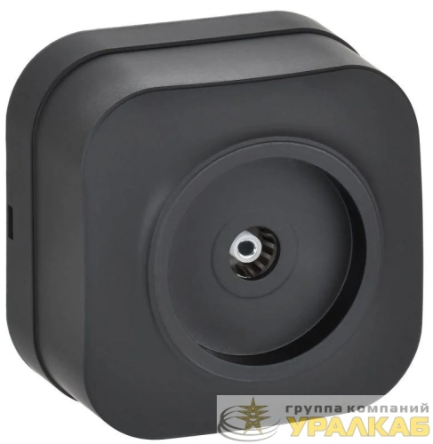 Розетка телевизионная TV 1-м ОП GLORY РТВ20-ХЧм черн. матов. IEK 