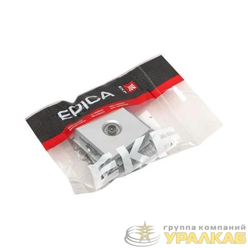 Розетка телевизионная TV 1-м СП Эпика механизм алюм. EKF 