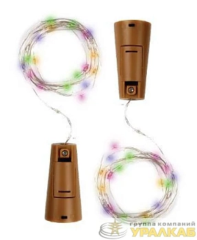 Гирлянда "Пробки" DC-G04-20MS2 20 RGB LED 3х(LR44/LR1154/AG13/G13) в компл. (уп.2шт) ФАZА 5059689
