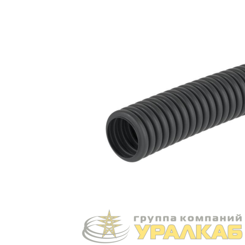 Труба гофрированная ПНД гибкая легкая d25мм без протяжки черн. (уп.50м) DKC 