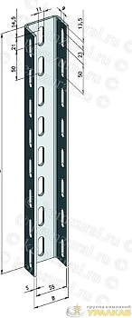 Стойка кабельная СТ-100-2.5 L1000 цУТ1.5 гор. цинк КЭМЗ 