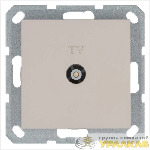 Розетка телевизионная оконечная TV Ф9.5мм механизм тауп Jasmart 