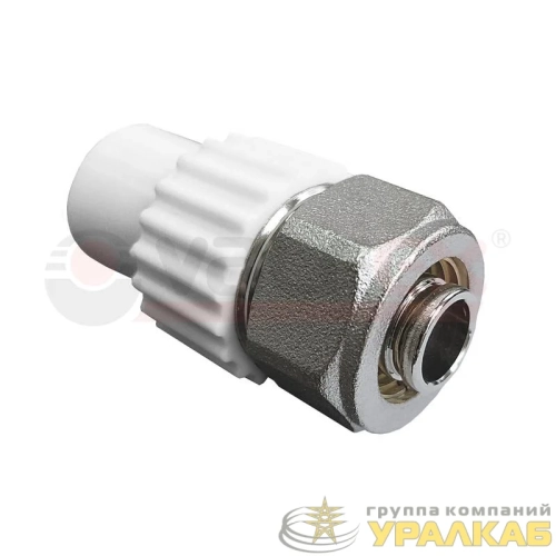 Ниппель комбинированный для соединения PPR-PE труб 20х16 (200/50) бел. VALFEX 