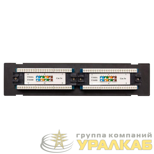 Патч-панель настенная кат.5E UTP неэкранир. 12 портов RJ45 Dual IDC TERACOM PRO EKF TRP-WPP-5EUTP-12