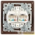 Розетка компьютерная 2-м СП Solo 4-304-05 RJ45 антрацит Intro 