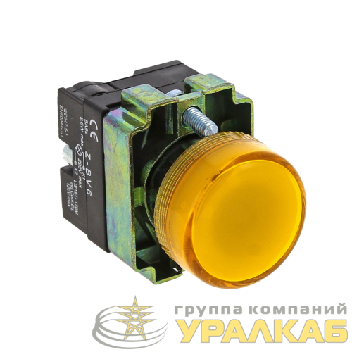 Лампа сигнальная BV65 желт. EKF 
