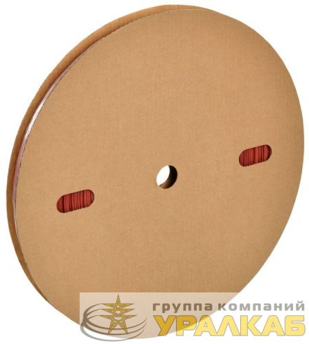 Трубка термоусадочная тонкостен. ТТУ нг-LS 8/4 красн. (уп.100м) IEK 