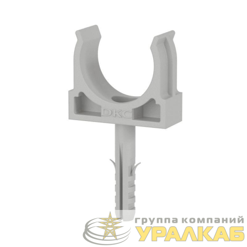 Держатель для труб (клипса) d25мм с защелкой и дюбелем (розн. уп.6шт) DKC 51325R детальная картинка