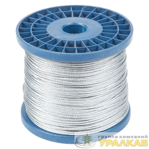 Трос стальной DIN 3055 (6х7) М3 (бобина 200 м) Rexant 