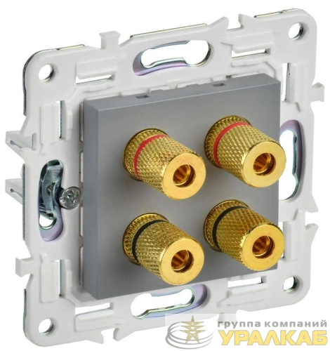 Аудиорозетка 4-м SKANDY SK-A01Gr сер. IEK SK-S40-K03 детальная картинка