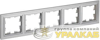 Рамка 5-м BRITE РУ-5-БрА алюм. IEK BR-M52-K47