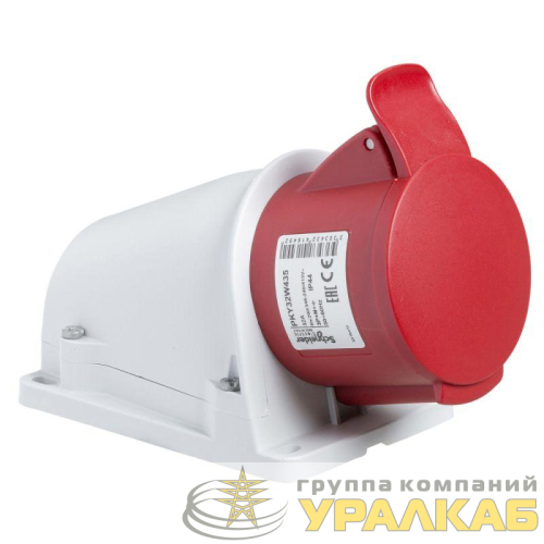 Розетка настенная 32А 380В 3P+H+З IP44 SchE PKY32W435 детальная картинка